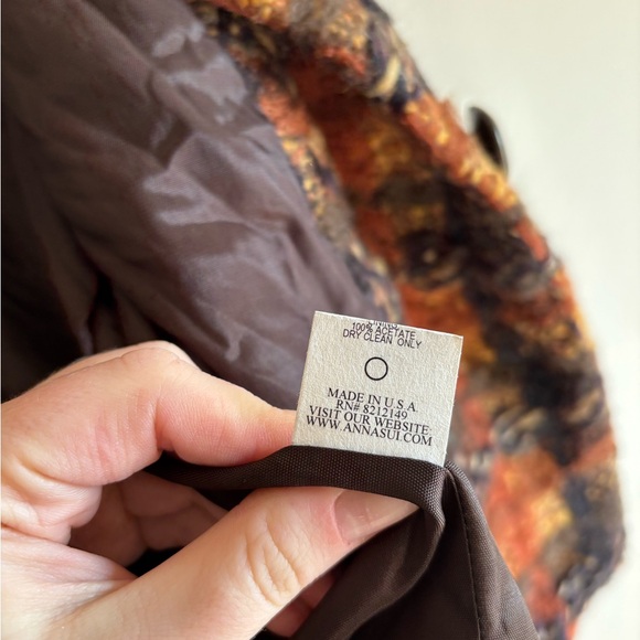 ANNA SUI Y2K Vintage 2005 Runway Wool Mohair Tweed Plaid Jacket Size 2 - Picture 14 of 15